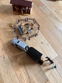 Horses, jeep, horse box & stables