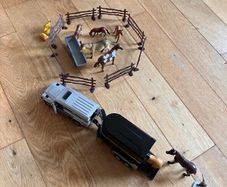 Horses, jeep, horse box & stables