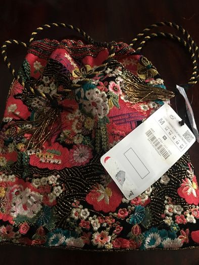 Zara embroidered bag. New.