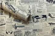 NEW SALE | Decorative Wallpaper Self-Adhesive Wallpaper Retro Style Printed Stick Paper Easy to Apply Peel and Stick Wallpaper (0.45 x 3 m, Newspaper)