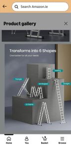 Multi purpose folding ladder
