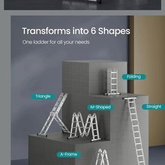 Multi purpose folding ladder