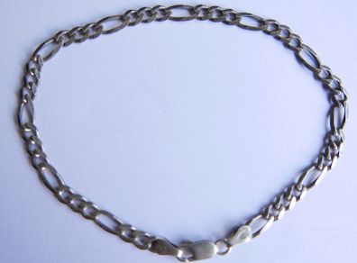 Vintage Sterling Silver 925 Figaro Chain Bracelet