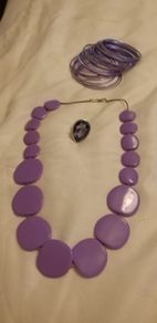 Purple Jewellery Set