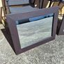 Pair of leather framed mirrors Image 2