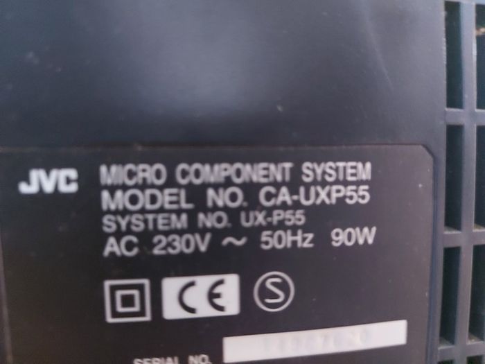 JVC Micro Component System, Model No. CA-UXP55, and 2 JVC Speakers, SP-UXP55, Radio, Tape and CD, in excellent cosmetic condition