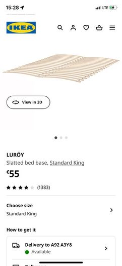 kingsize ikea bed slats