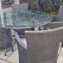 Glass top garden table Image 4