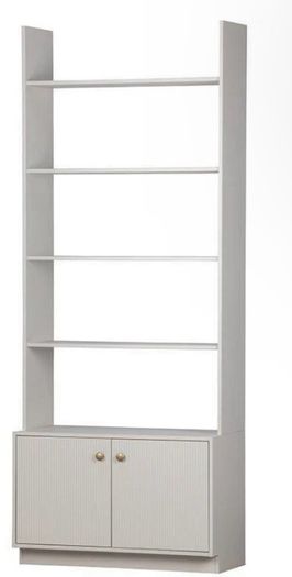 Grey Wooden Bookcase Display Shelf Dutch design