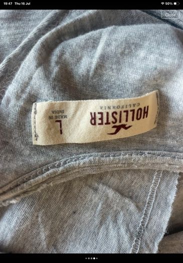 cami grey open back Hollister top size large