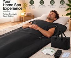 Portable Infrared Sauna Blanket with Arm Openings