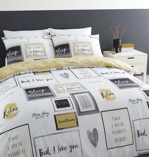 Sleep Dreams Easy Care King Duvet Set Ochre (FREE POSTAGE)