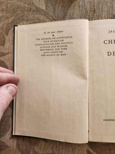 Christianity And Democracy.  By Jacques Maritain.1945 First Edition Hardback In Good Condition. See Photos For Same.