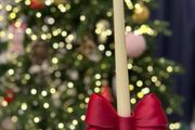 Bow candle Holder - Christmas