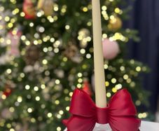 Bow candle Holder - Christmas