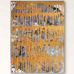 Golden Flow. Original acrylic painting on canvas