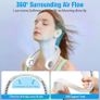 NEW SALE | Portable Hanging Neck Fan, Bladeless Mini Neck Fan with 360 Degree Airflow, 3-Speed Hands-Free Personal Fan Rechargeable Wearable Fan Cooling Quiet for Home Office Travel Sports Outdoor, White Image 5