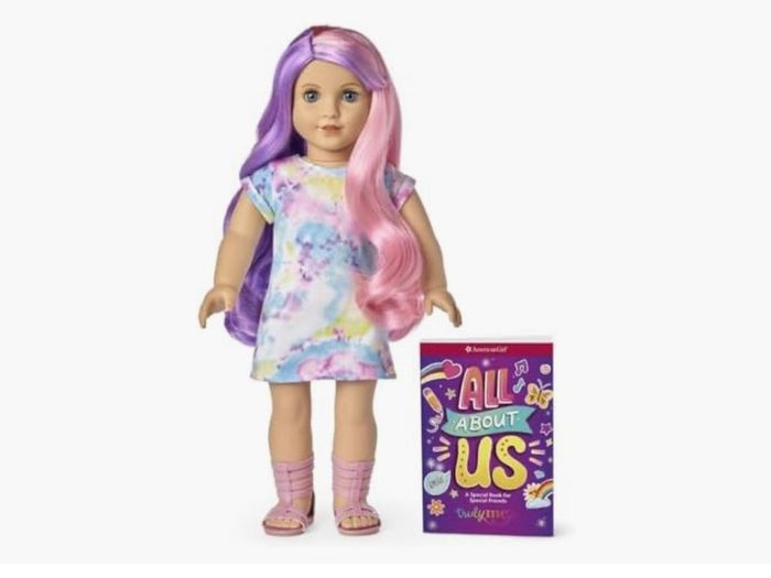 American Girl 18-Inch Truly Me Doll with Blue Eyes, Lavender & pink Hair EUC