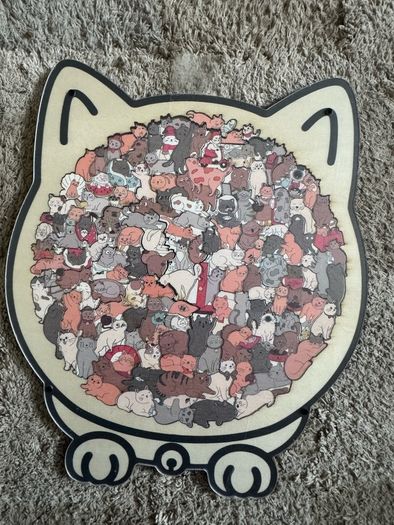 Cat wooden puzzle, 135pcs