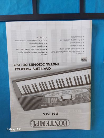 Bontempi System 5 Plus, 61 Professional key keyboard, Model No PM-746, with charger, headphones, songbooks,music sheet stand, new, never used