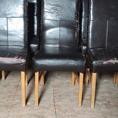 Set of 8 kitchen / dining chairs (need work)
