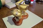 Brass pelican ornament