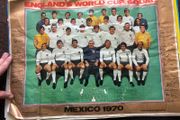 Vintage England World Cup Squad Mexico 1970 Daily Express Poster