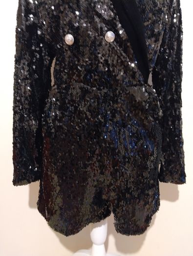 Black Sequin Pocket Playsuit new with tags