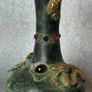 Two Chinese Dragon Vases  - Patinated Bronze, Signed Image 8
