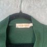 Tory Burch 100% Merino Wool Cardigan Sz XL Jewel Green Image 5
