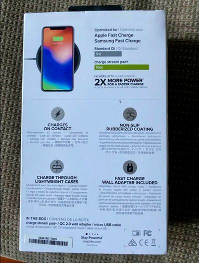 Morphie universal charge stream charging pad+ 10w