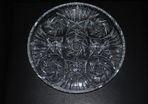 Heavy cut glass serving plate