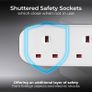 Masterplug Four Socket Extension Lead, 5 Metre Cable, Unswitched, 4-Way Plug Extension Cable, Power Strip, Basic Power, White, 13A, 4G, 5m, BFG5N Image 4