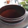VTG Wooden Decoupage Storage Bin with Lid Image 3