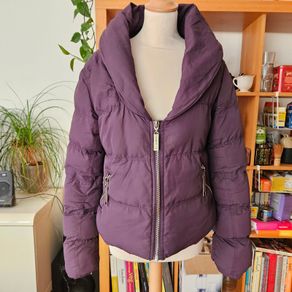 Vintage Y2K 2000s Katherine Hamnett purple puffa jacket sportswear 12