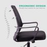 Adjustable office chair, ergonomic mesh swivel seat, with lumbar support, height adjustment, 360 degree rotation, and tilt function, mesh backrest for home office(Black) Image 4