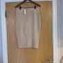 River Island Beige. A-Line Faux Suede Skirt.  S.12.  B.N.W.T. Image 3