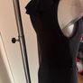 Black elastic knee-length V-Neck Wrapt dress size UK10 EU38 Postage included Image 5