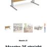 Maestro 25 straight desk 1400mm x 800mm - silver cantilever leg frame, oak top Image 2