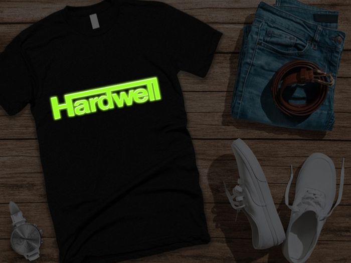 Hardwell t-shirt glow in the dark logo t-shirt hardwell dj t-shirt tee top shirt