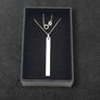 925 Sterling Silver Bar Necklace Image 2
