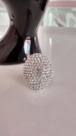 Platinum Plated Crystal Ring
