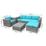 Bora Bora Garden Sofa Set Rattan Outdoor Furniture with Table, Chair & Footstool Patio Garden Furniture Image 4