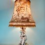 Antique Victorian/Edwardian Porcelain Figural Lamp Cordless Rechargeable 60cm Tall Image 10