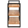 Sideboard with 3 Shelves 120x40x75 cm Solid Acacia Wood Image 4