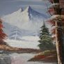 Vintage painted oval picture (33cm x 27cm) Image 5