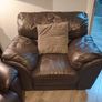 Recliner leather couch [ 2 armchairs are free] Image 7