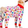 Large Dog Clothes,Dog Onesie Clothes Protect Joints Pet Pajamas PJS Dog Jumpsuit For Medium Large Dogs (White,3-4XL) Image 6