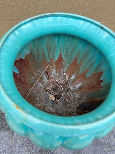 Vintage Glazed Terracotta Planter