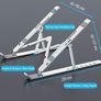 Adjustable Laptop Stand, Portable Aluminum Laptop Riser Laptop Holder for Desk, Foldable Ventilated Cooling Notebook Stand for MacBook Pro/Air, HP, Lenovo, Sony, Dell, More (FREE POSTAGE) Image 4